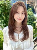 レイヤーカット 2wayバング 小顔前髪 顔まわりレイヤー 前髪