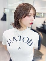 アルバム 渋谷パルコ(ALBUM) おくれ毛オリーブベージュくびれヘアショートボブ_F20036