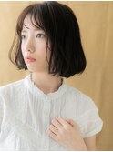 暗めカラー黒髪ワンカールAラインこなれボブ311W川口20代30代