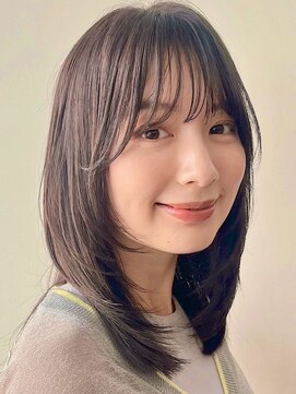 ガーデン 銀座(GARDEN) レイヤー/ハッシュカット/大人ミディ/透明感オリーブベージュ/秋