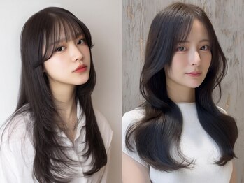 ケー 北千住(K.)の写真/【カット+オージュアT r￥8500】顔周り/前髪カットで小顔見せ◎[髪質改善/縮毛矯正/レイヤーカット/韓国]