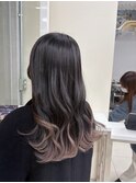ブリーチインナーバレイヤージュグラデーションカラー夕貴