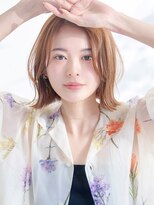 ラフィス ヘアー シーン 調布店(La fith hair scene)&nbsp;【La fith】外ハネボブ×ケアブリーチ×ミルクティーベージュ