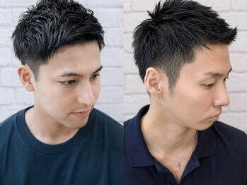 グレイスフルバーバー 赤坂見附店の写真/メンズカットはお任せ！フェード・パーマ・カラーで魅力を引き出すカジュアルスタイル◎