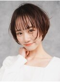 ショート韓国ボブハイライト髪質改善ブリーチ前髪20代30代