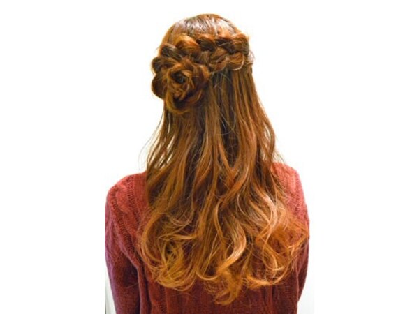 ナチュール 編み込みヘアセット ダウンスタイル