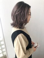 モナン(monan) ボブルフ　ネオウルフ × ラベンダーカラー　こなれミディ