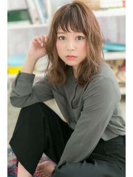 ミック ヘアアンドメイク アップ 駒込店(miq Hair&Make up) フレンチガーリー♪ヌーディーカラーなみなみウェーブb1