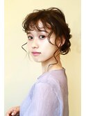 ペールベージュセクションカラーグラデーションカラー外ハネボブ