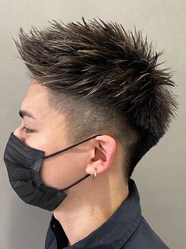 エルマーク(L-MARK) アップバングツーブロックバーバーフェードツイストメッシュ