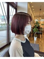 ルッツ(Lutz. hair design)&nbsp;ミニボブ＋ピンクパープル【犬山良慈】