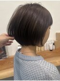大人ラフウェーブ20代30代40代ボブブラウンスウィングショート