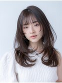 レイヤーカット韓国くびれナチュラルカラー美髪質改善