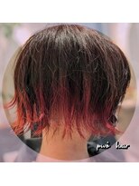 ピヴォヘアー(pivo hair)&nbsp;エンドカラー　ハイトーンカラー　ケアブリーチ　チェリーピンク