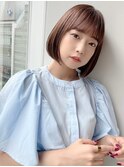 ベース顔◎小顔見え大人ボブ*ナチュラルボブ*前髪ありボブ