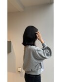ミディアムボブ×ショコラブラウンカラー