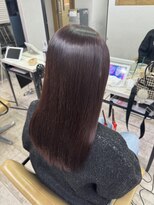 アジールヘア 所沢プロペ通り店(agir hair)&nbsp;ピンクベージュケアブリーチワンレンロング小顔レイヤー所沢韓国