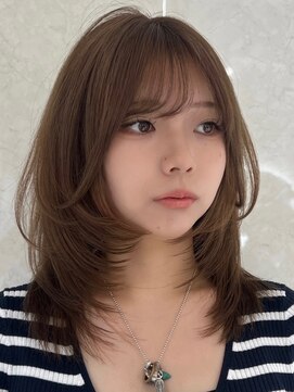 ヘアーサロングランデ(HAIR SALON GRANDE) ハイライトカラーミルクティーベージュレイヤーカット