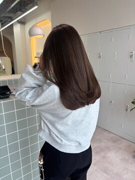 ナンバー リコ 名駅 ジャム 名古屋(N° rico JAM) ナチュラルブラウン　ブランドカット　ロブ　伸ばしかけ　学割