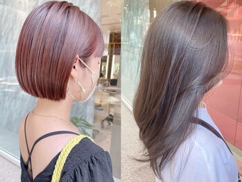 コルソ ケーツー 梅田 茶屋町(corso k-two)の写真/ミネコラ髪質改善トリートメントで髪の芯から潤いを与え、洗練された上品ヘア♪[白髪染め/レイヤーカット]
