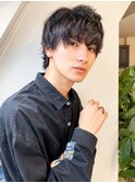 無造作束感パーマ黒髪ナチュラルパーマフェザーパーマ(清水)