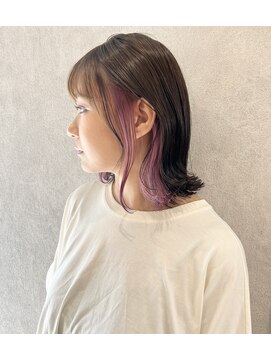 ミモザ(Mimosa) 《Mimosa》切りっぱなし　くびれヘア　インナーカラー