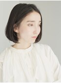ぱつっとボブ・ショート/前髪あり/絶壁解消/30代/40代/大人
