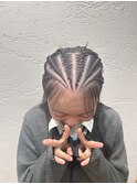 京都河原町髪質改善コーンロウブレイズ10代20代ヘアセット