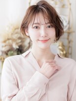 カバーヘア ブリス 川口(COVER HAIR bliss)&nbsp;イヤリングカラー耳かけブリーチなしレイヤーボブa川口20代30代