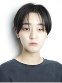 大人ショート韓国ショート20代30代40代 センターパートマッシュ