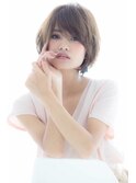 大人かわいい前下がりバレイヤージュとろみワンカールモードロブ
