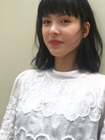 ヌース(NOUS)&nbsp;前髪カット×黒髪/ナチュラルな暗髪スタイル《天神》