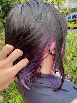 シルフ 吉祥寺(sylph) 艶やかパープルのインナーカラー【sylph吉祥寺】