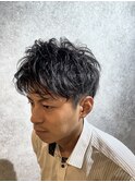 MEN’S HAIR/ブルーブラック/フェザーパーマ/本八幡