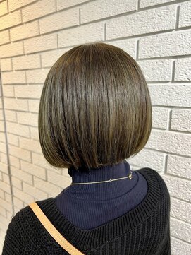 サボン バイ トッカ(savon by tocca) 前下がりボブ×オリーブベージュ