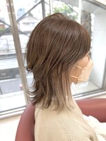 20代30代大人可愛いクビレインナーイヤリングカラーレイヤーボブ