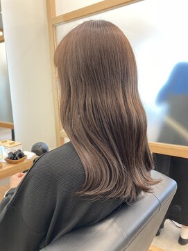 リュクスバトーバイトリコ 船橋南口店(Luxe BATEAU by tricot) 波巻き×ブリーチなしミルクティーベージュ/20代30代40代