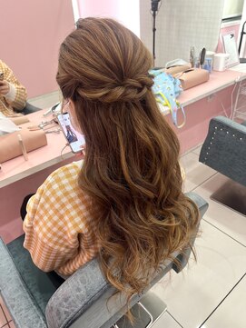 シーズン 大阪(SEASON) 【ヘアセット】結婚式×ハーフアップ