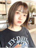 【December】就活カラー×ブリーチなし透明感グレージュカラー