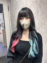 ティアム 渋谷店(Tiam shibuya)&nbsp;黒髪/前髪パーマ/グレーベージュ/レイヤーロング/インナーカラー