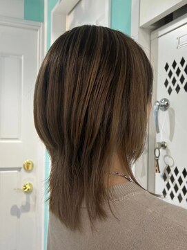 マティーナ ヘアー 池袋(Matina hair) 【ウルフ×ベージュバレイヤージュ】20代30代40代50代