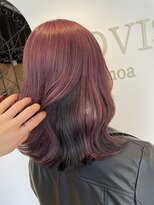 ラビスモア(Lovis moa)&nbsp;切りっぱなしボブ/エアリーロング/ピンクブラウン/美髪のススメ
