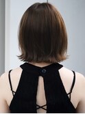 流し前髪伸ばしかけボブくびれボブパーマぱっつん前髪大人女子