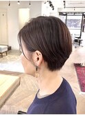 ショートハンサムショートカット前髪あり前髪なし30代40代50代
