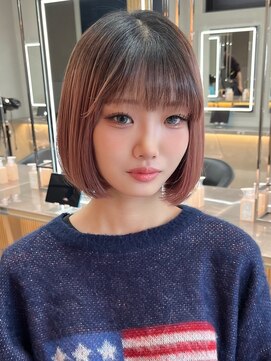 ロンドミラー 博多店(Lond Mirror) メルティカラー似合わせカットミニボブ髪質改善ケアブリーチ博多