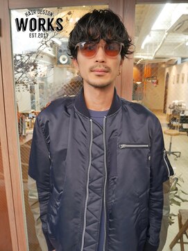 ワークス ヘアデザイン(WORKS HAIR DESIGN) メンズパーマサーフカールミディアムショートヘア