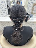 編み下ろし／結婚式お呼ばれヘア/参列ヘア/二次会ヘア