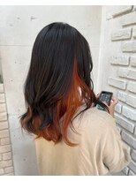 クリーブ 池袋(creeb)&nbsp;インナーカラー/ブリーチ/オレンジ