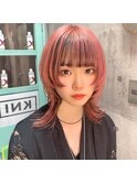 ウルフカット/アンブレラカラー/ピンクウルフ[渋谷/原宿]