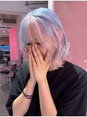 水色/ピンク/ボブ/ベース